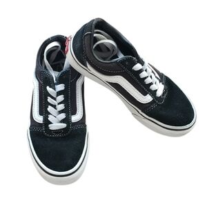 VANS Old School Black & White Suede Skate Shoes Size 13 Youth